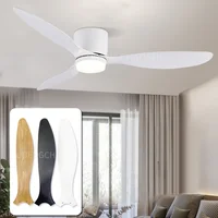 LED Light DC Motor Modern Ceiling Fan Kitchen Living Room Dining Room Household High Air Volume Remote Control Pendant Light 1