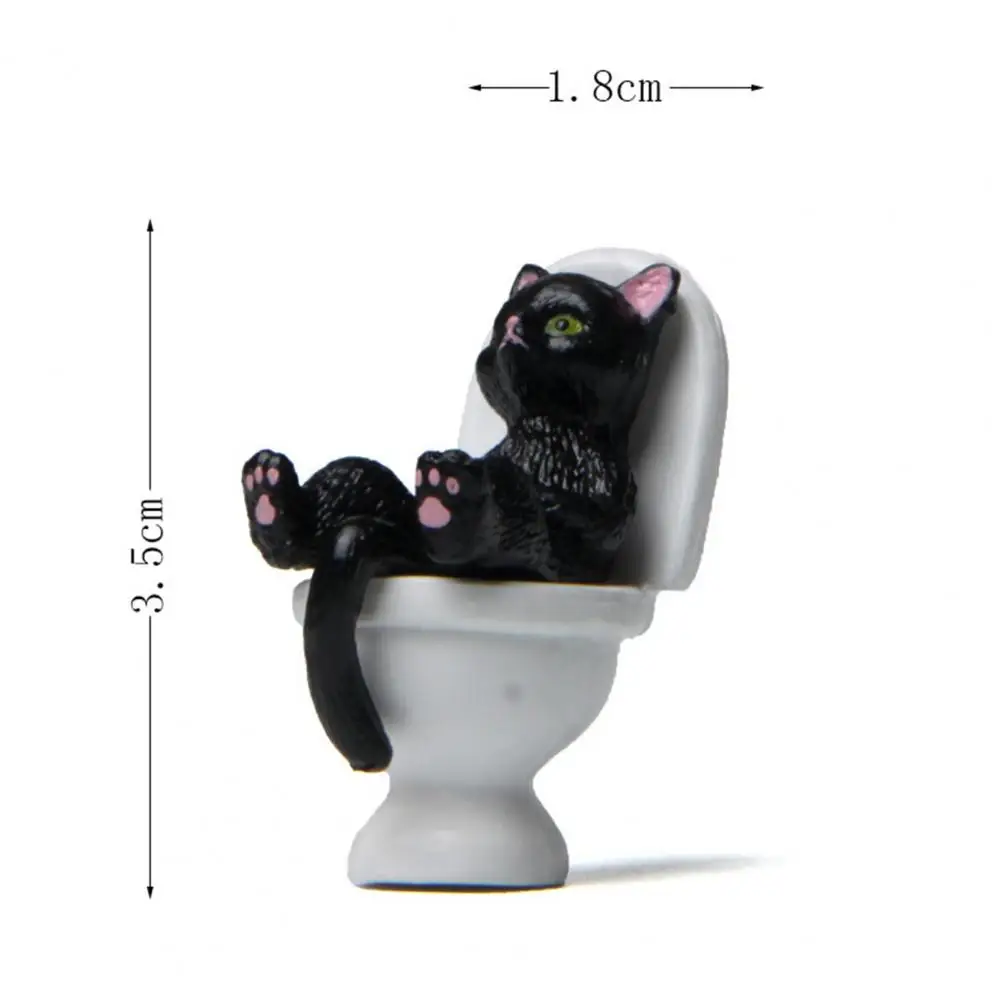 Statua Di Gatto Di Bellezza Innovativo Mini Gatto Ornamento Simpatico Gatto In Miniatura Serie Toilette