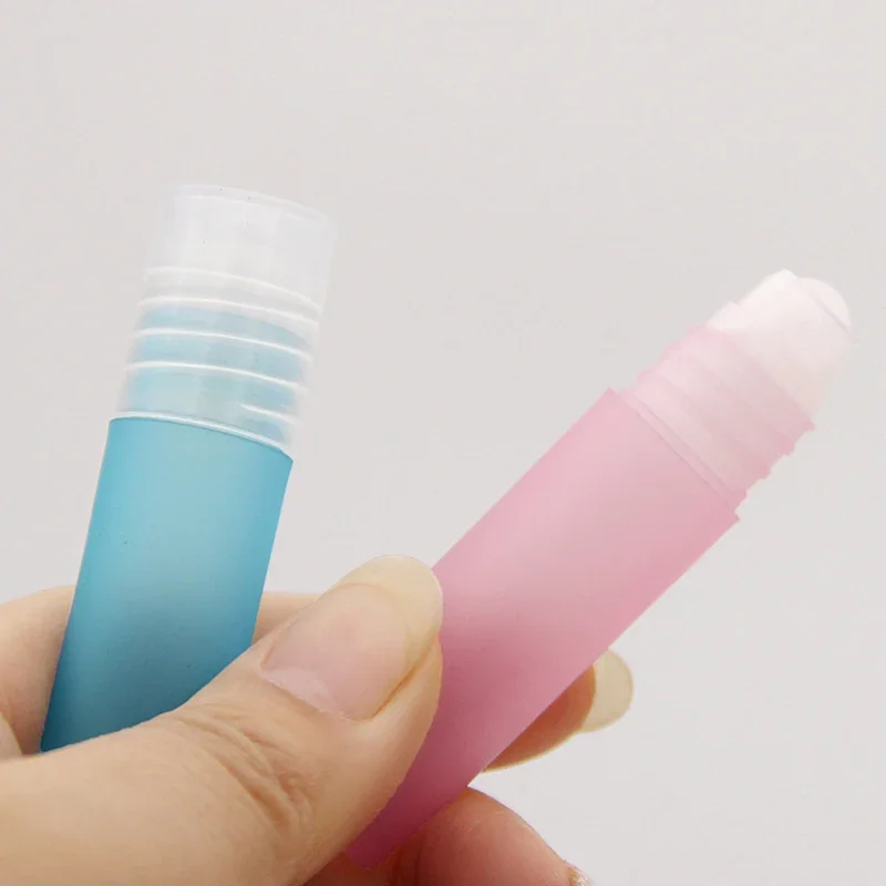 20/50Pcs Empty Perfume Roller Ball Bottle Frosted Plastic Liquids Oil Container Refillable Bottles Sample Test Vial Travel Set