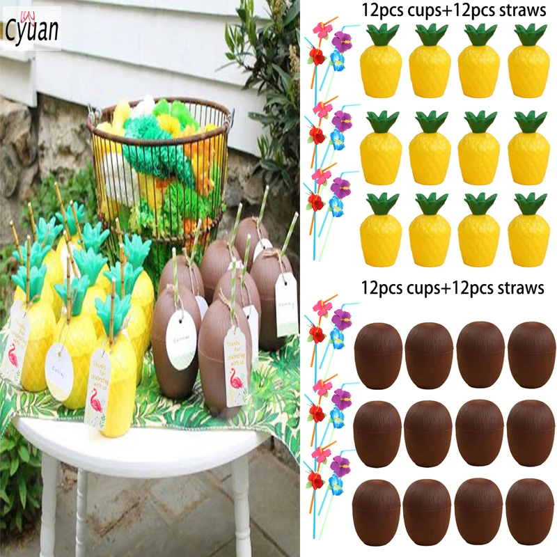 

Гавайские фотообои с цветочной соломинкой, гавайская летняя фотография, аксессуары для фламинго, тропические фотообои, украшение