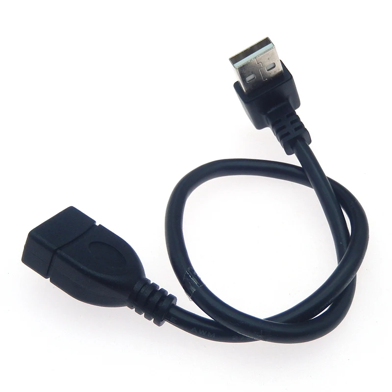 1PCS USB 2.0 A Male to A Female Data Sync Charger Extension Cable Cord Black Data Cables Accessories