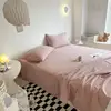 Solid Simple Sheets Household Bedroom Universal Skin-friendly Bedcover Washable Adults Students Bedding Thicken King Queen Size 6