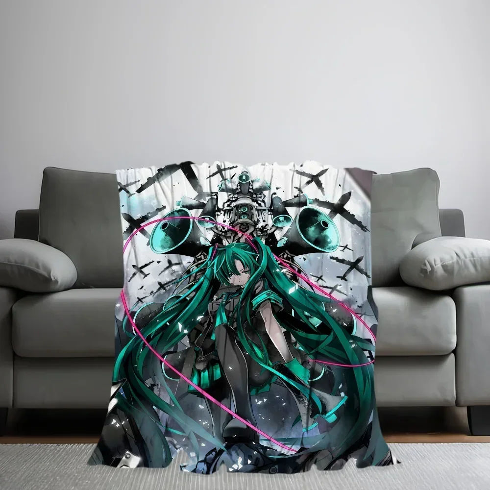 Cute H-Hatsune M-Miku skicomfort warm Soft Baby blanket suitable Home Kid Lunch Blanket Suitable for Home Office Daily Use Cover 2