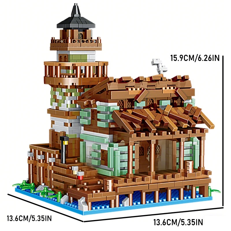 Architectural Building Blocks City Series Fishing Village Cottage Country House