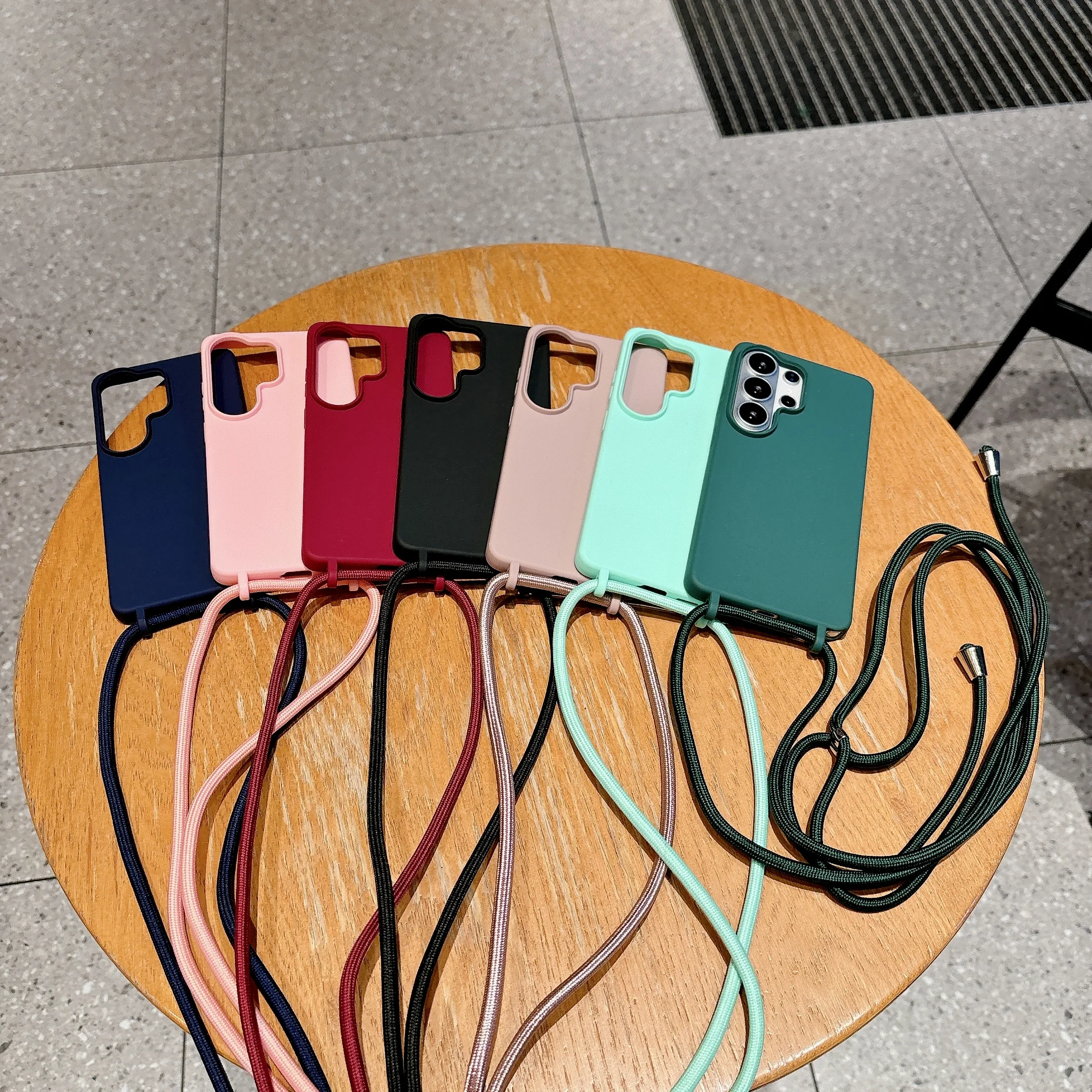 Lanyard Case For Samsung Galaxy A57 A37 A17 A17 A56 A36 A26 A16 A06 A55 A35 A25 A15 Candy Crossbody Neck Cord Strap Soft Cover 6