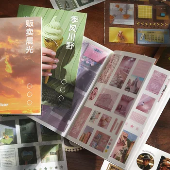 Stickers Book Landscape Decorative Decal Film Impression Seal For DIY Diary Planner Scrapbook Album School Supplies Stationery 1