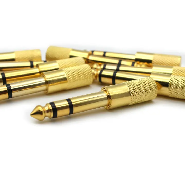 10pcs 6.35 6.5mm 남성 플러그-3.5mm 여성 커넥터 헤드폰 앰프 오디오 어댑터 마이크 AUX 6.5 3.5mm 변환기
