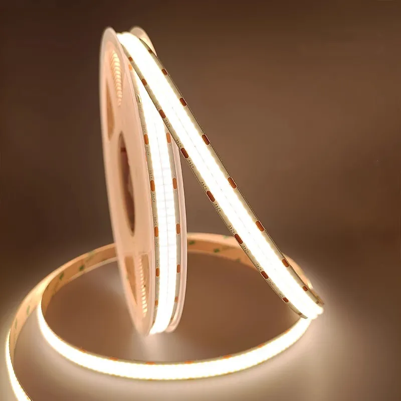 DC12V 24V Double Row COB LED Strip Super Bright 600LEDs/m RA90 Flexible Dimmable Led Tape Led Lighting 3000K 4000K 6500K 5M