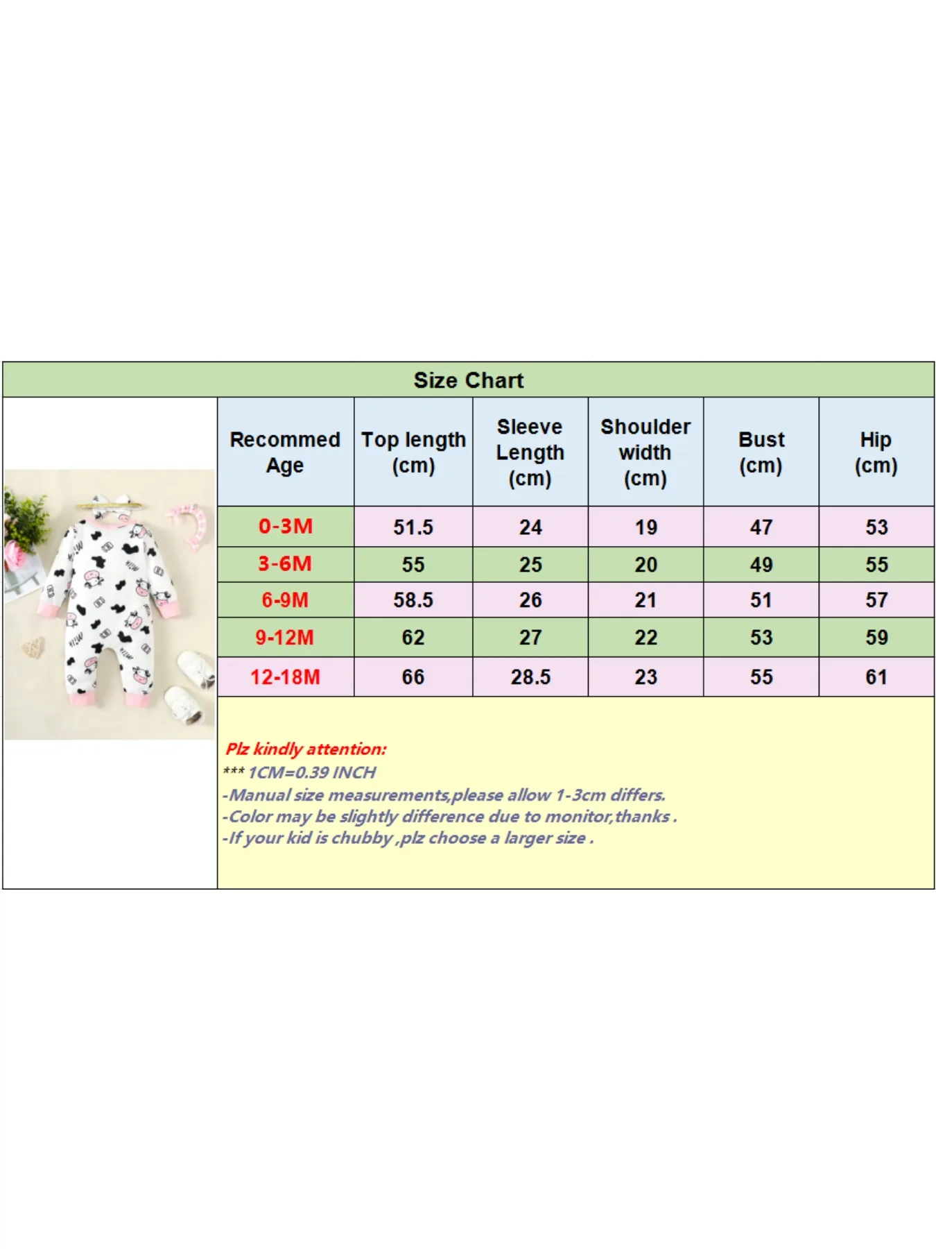 Baby Girl Cow Romper Set 6