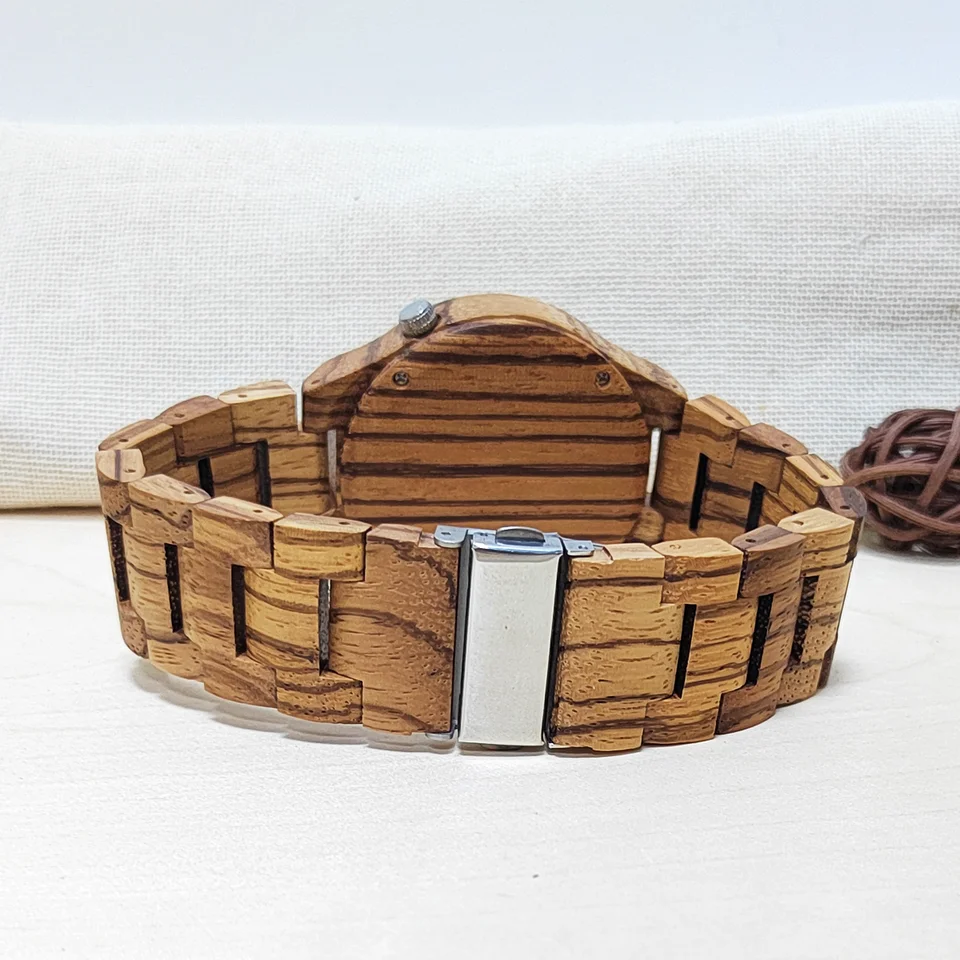 SBRTL Orologio Uomo In Legno Vikingo Con Simboli Runici – Cinturino Regolabile, Movimento Giapponese