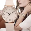 New Women Luxury Quartz Alloy Watch Ladies Fashion Stainless Steel Dial Casual Bracele Watch Leather Wristwatch Zegarek Damski 1
