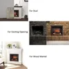 Electric Fireplace Insert with Log Speaker, Designed for Stud, Wood Burning Opening, Cabinet & Wood Mantel, Remote Control 3