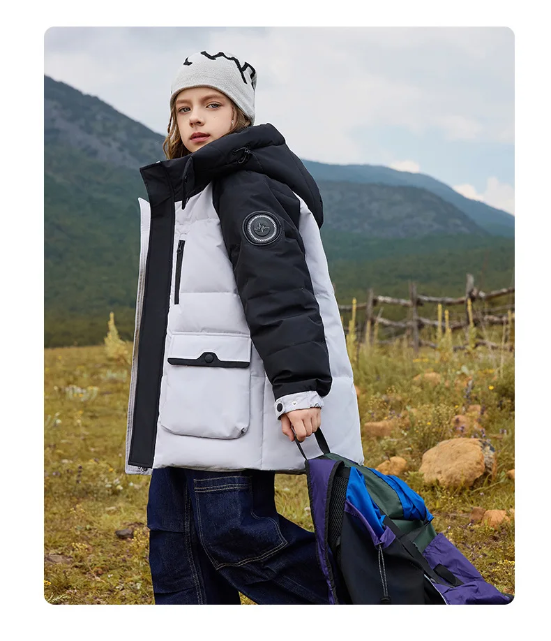 OLEKID 2025, Russland Winter Kinder Daunenjacke mit Kapuze, dicke warme Daunenjacke für Teenager, 5–14 Jahre, Kinder, Jungen, Parka, Oberbekleidung – Detail 13