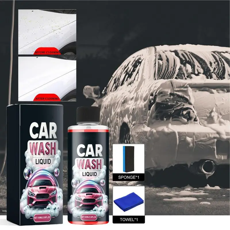 Foam Car Wash 100ml Car Cleaning Supplies Multifunctional Car Wash Foam Foaming Car Wash Soaps Exterior Care Products For Car