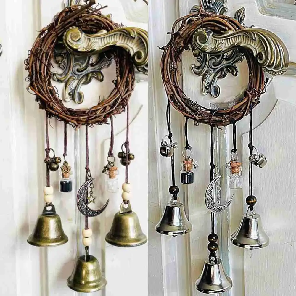 Clochette De Sorcière Pour Poignée De Porte – Décoration Et Sécurité, Carillon Vent – Style Campagne, Métal