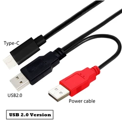 Enhanced Power USB 3.1 Type - C to Dual USB - A Data Y Cable for Smartphones & Hard Drives (USB2 - Type - C Y Cable)