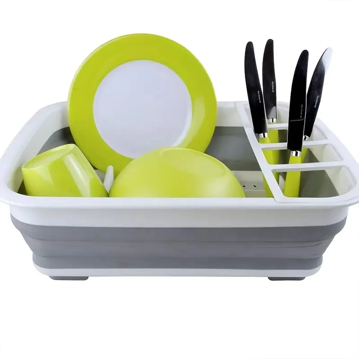 Kitchen Dish Rack Foldable Dish Drainer Folding Drainer cutlery organizer flatware organizer silverware organizer Flatware Rack Fruit Basket Organiser