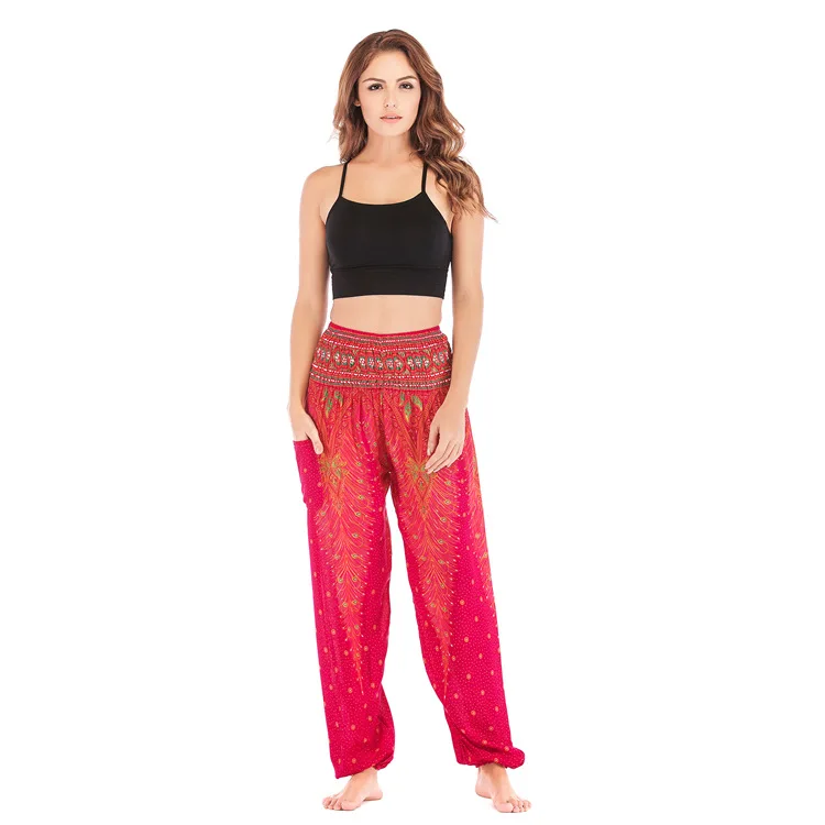 Women's Bloomers Boho Thai Bloomers Yoga Pants Sports Pants Summer Vacation Slacks Streetwear Women Pantalones De Mujer None