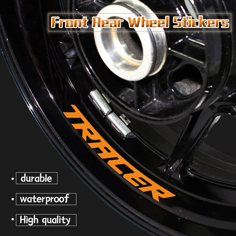 8 X Wheel Stickers Motorcycle Hub Tire Reflective Rim Stripe Tape Decals For YAMAHA TRACER 7/7GT 9GT TRACER700/GT TRACER900/GT