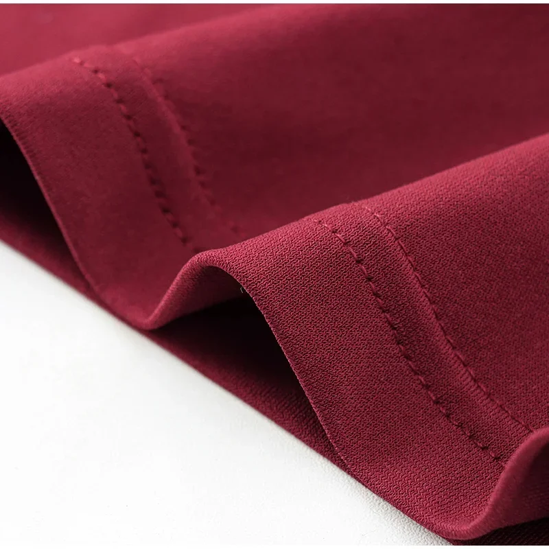 Elegant Hang Neck Burgundy Long Party Dress Women Halter Full Sleeve Maxi Dresses Autumn Lady Slim Hip Package Gowns New