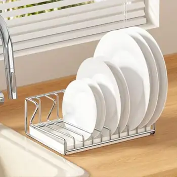 Dish Drying Rack For Small Kitchen Counter, Stainless Steel Small Dish Rack W Utensil Holder And Tray For Limited Space, Rustpro 1