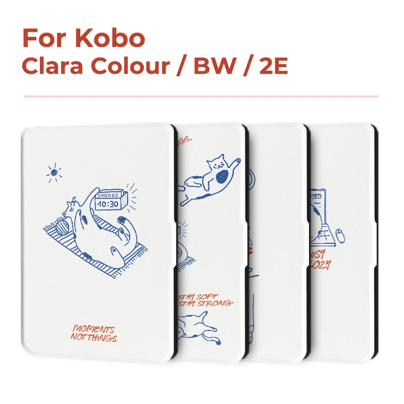 Cat Line Art Illustration 6 Flip Cover with TPU Soft Shell
