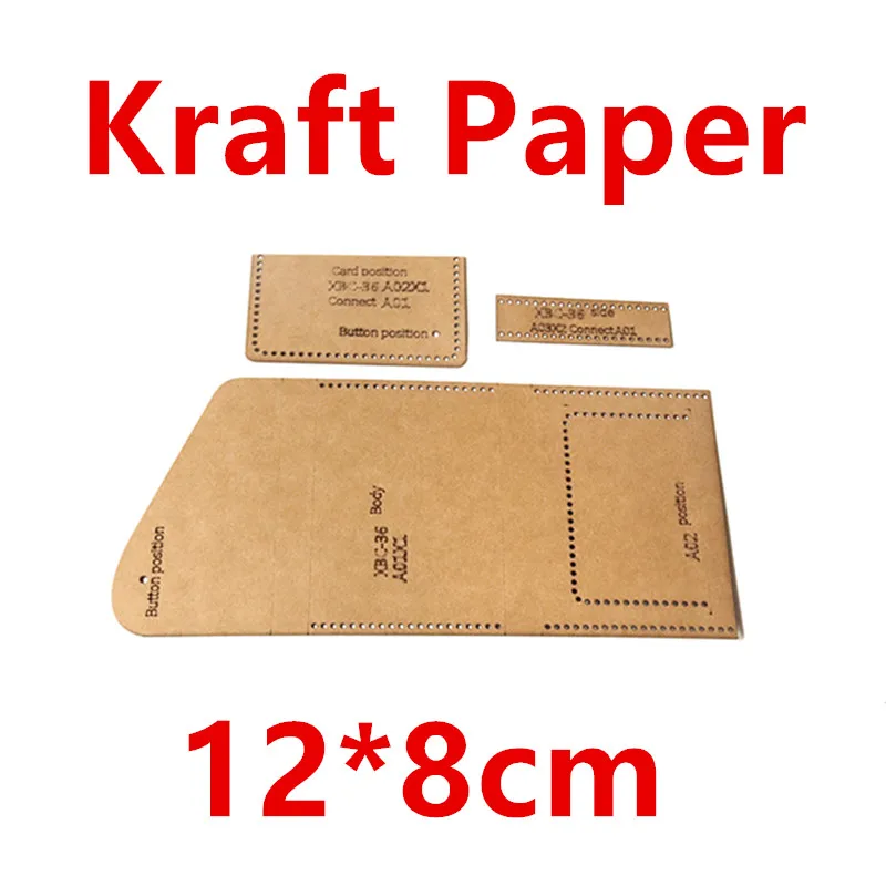 Leather Craft Template Sewing Template Handmade DIY Kraft Paper 12x8cm 1Set
