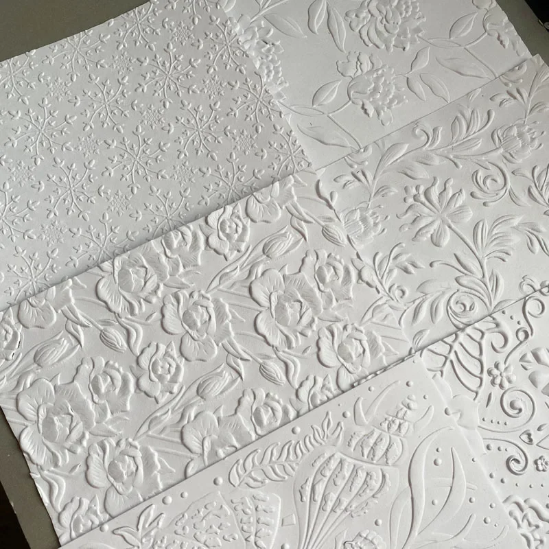 Embossing Folder Transparent 3D Plastic Plates for DIY Paper Card Decoration