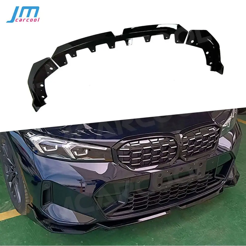 Abs Carbon Look Labbro Paraurti Anteriore Per Bmw Serie 3 G20 G28 M340I 2023 + Anteriore Mento Spoiler Splitter Kit Carrozzeria Accessori