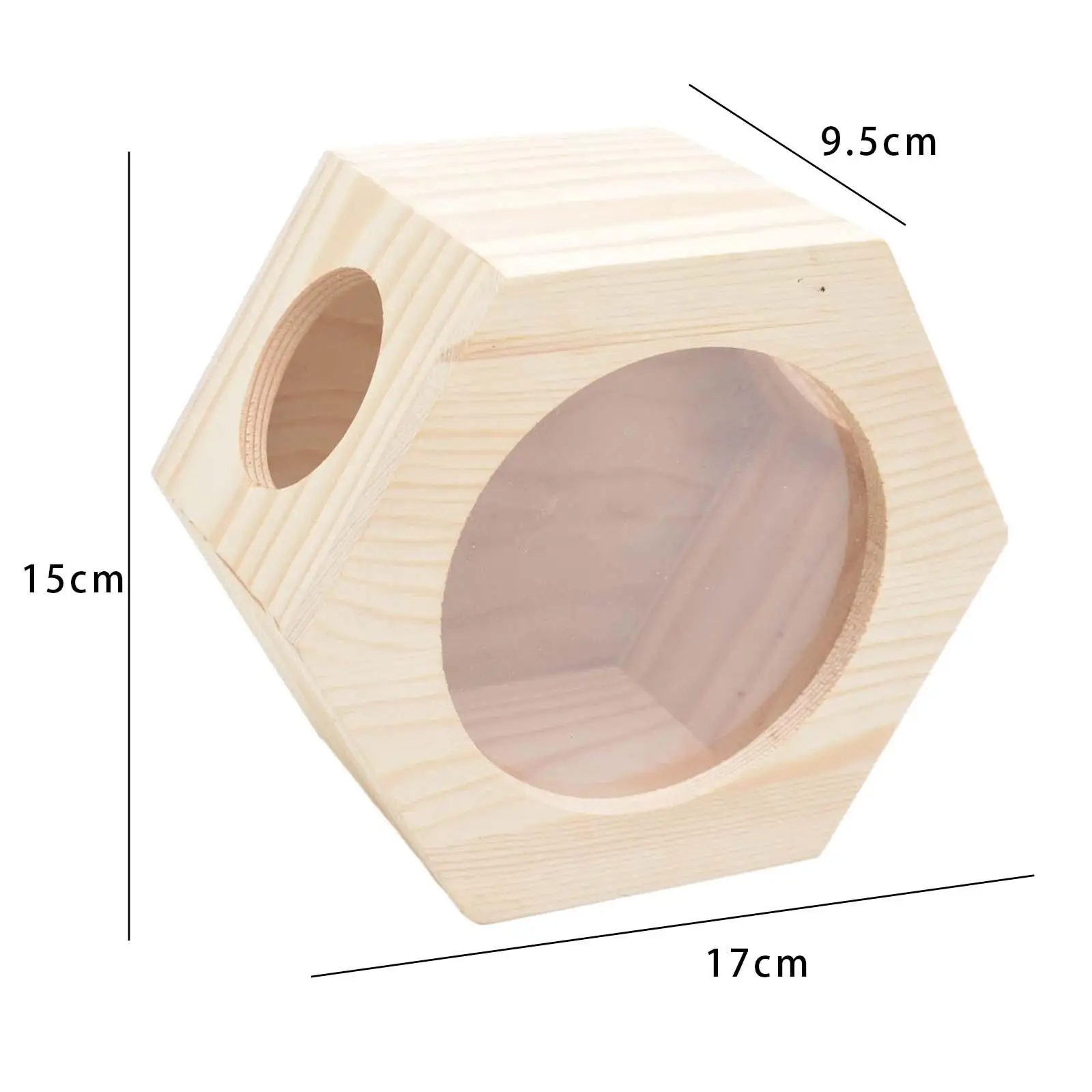 Wooden Hamster House Habitats Hide Supplies with Window Hut Hideout Maze for Dwarf Hamster Chinchilla Rat Mouse Small Animals