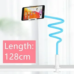 Adjustable 128cm Flexible Phone Holder Stand with 360 - Degree Rotation (Blue - Tab128cm)