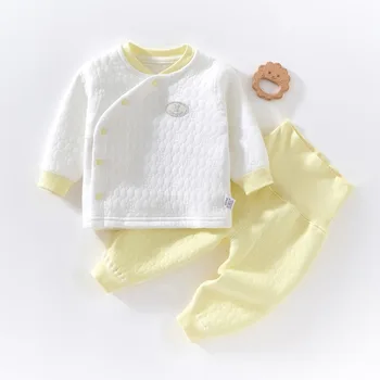 الخريف الشتاء ملابس اخلية حرارية دعوى مجموعة ملابس الطفل الفتيان الفتيات بيجامة مجموعات الطفل ملابس خاصة 2-pce مجموعة من السراويل عالية الخصر 2