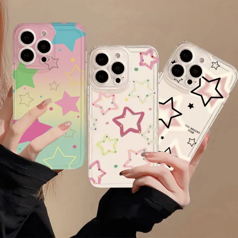 Charming Flash Star Pattern Soft Clear Phone Case