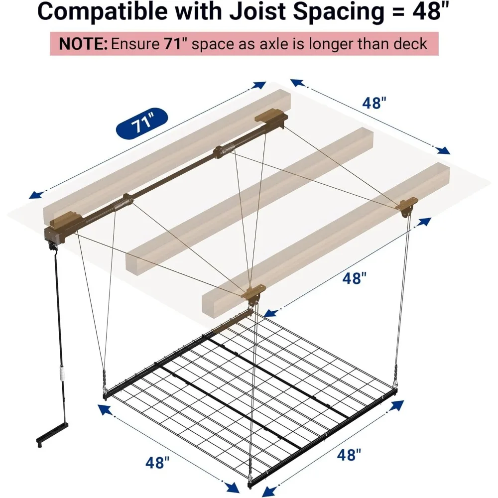 Overhead Garage Lifting Storage Rack 2