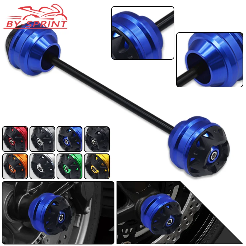 Motorcycle CNC Front Rear Axle Fork Wheel Crash Sliders Falling