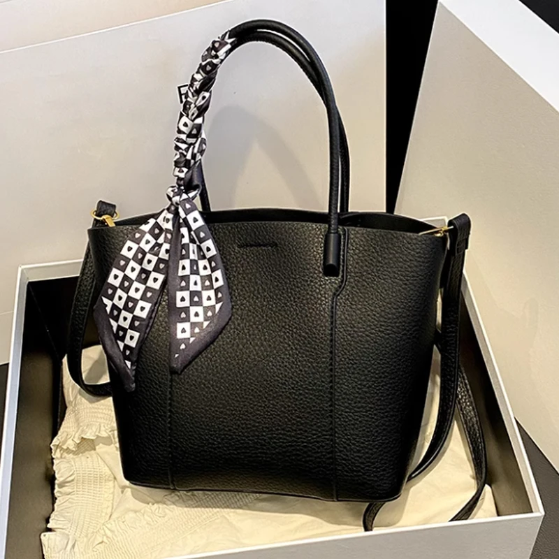 

Вместительная сумка-мешок, Ретро сумка-тоут, универсальная повседневная женская сумка, сумка через плечо