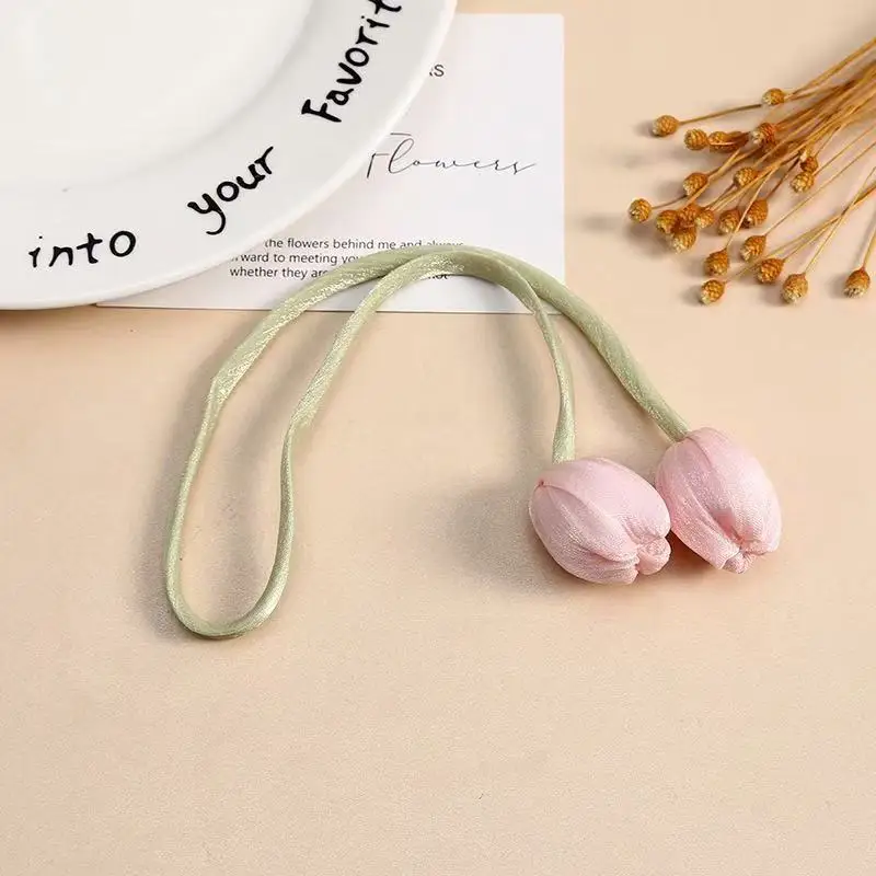 2pcs DIY embroidered flower tulip Patches for clothing Embroidery crochet patches bags decorative parches applique