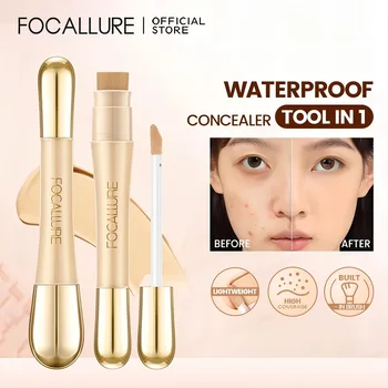FOCALLURE 매트 빈틈없는 안면 컨실러 긴 지속력 전부 감춰주는 효과 안면 화장용 액상 파운데이션 크림 화장품