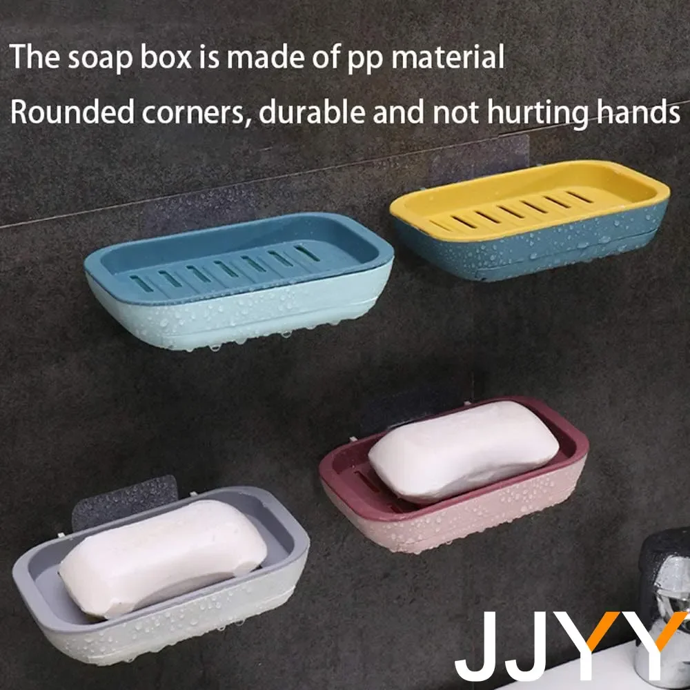 Description Picture 2 of item1PC Waterproof Removable Soap Dish with Drain Hole Easy Install No Drill Required Bathroom Accessories