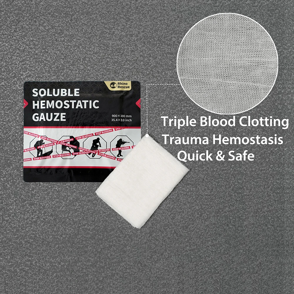  RHINO RESCUE Tactical Trauma Kit Emergency First Aid Stop The  Bleed IFAK Refill Supplies Combat Wound Care Dressing Pack 11pcs : Health &  Household