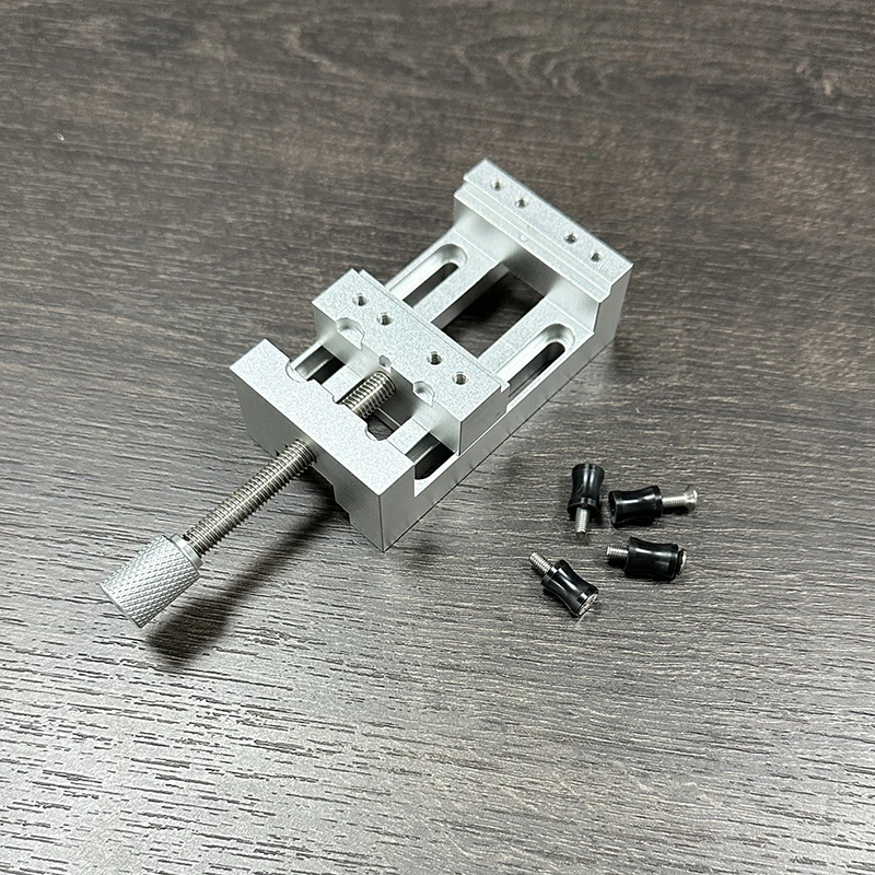 Small Precision Mini Vise Workbench Walnut Fixed Fixture Multifunctional Aluminu