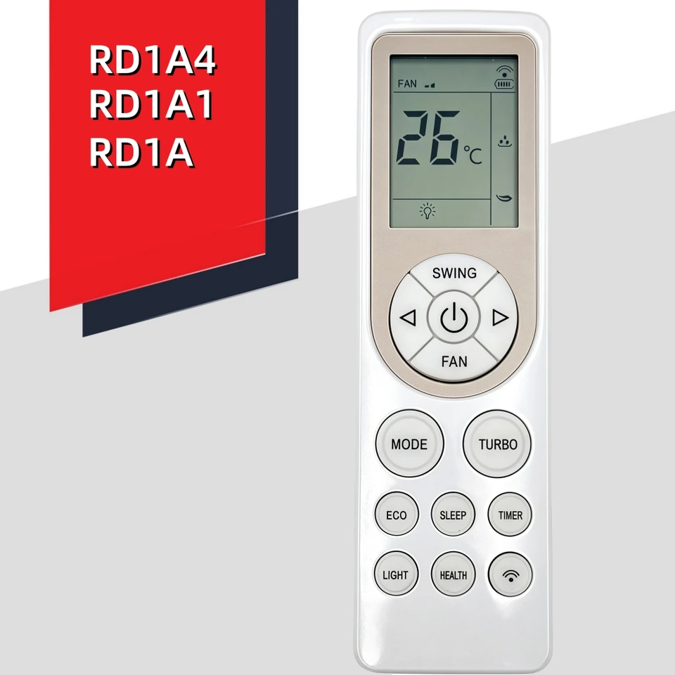 Telecomando Universale Per Condizionatore RA1A – Sostitutivo, Richiede Programmazione, Alimentato A 2 Batterie AAA