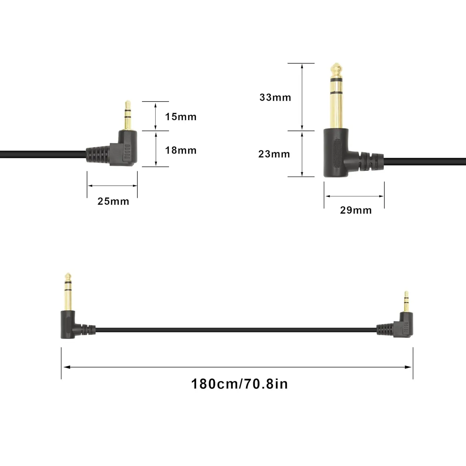   ̺ Ÿ ǾƳ Ŀ, Ȩ þ, 90   , 6.35mm 1/4 TRS -3.5mm 1/8  ׷