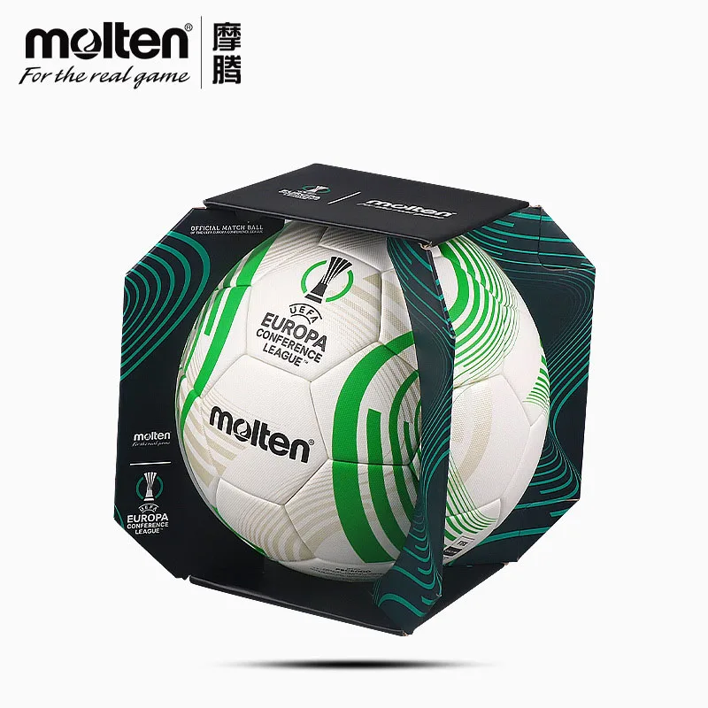 

Molten F5U5000-12 Football F5C5000 Size 5 Soft Leather Official Match Ball for Adult Indoor Outdoor Training Original