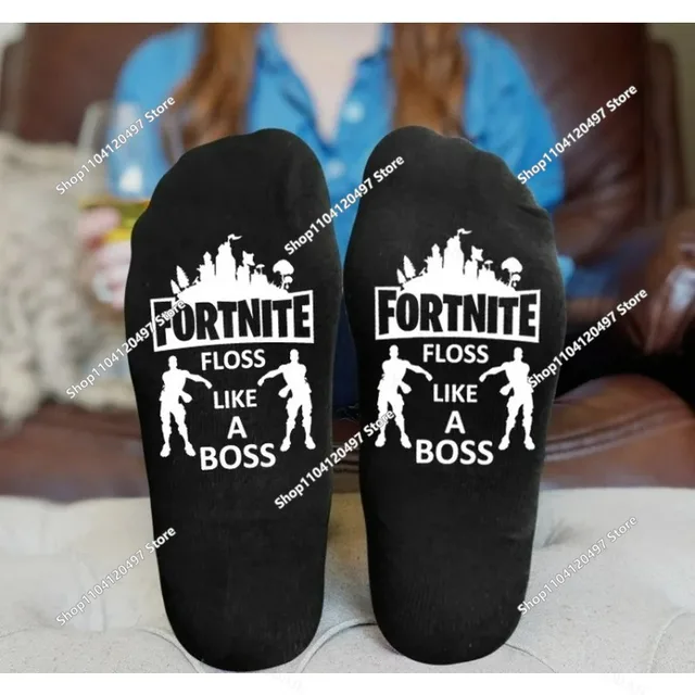 FORTNITE Sports Socks Summer Black White Breathable Low Cut Socks No Show Cotton Soft Athletic Casual Short Socks 2