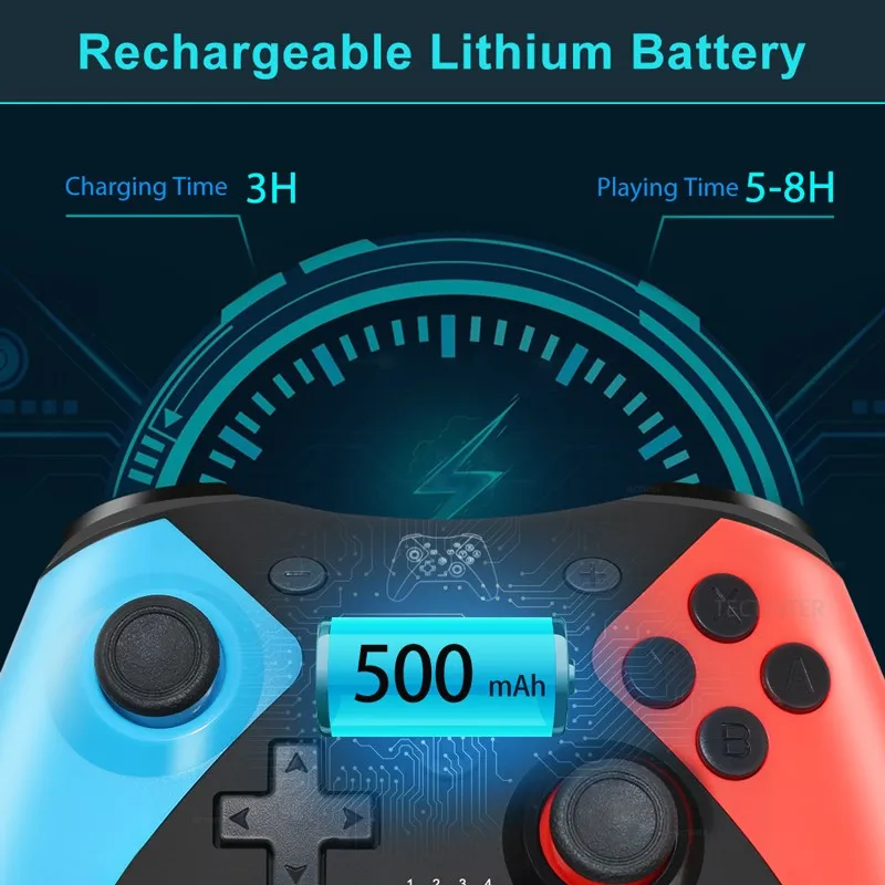 Wireless Controller Bluetooth-Compatible for Nintendo Switch