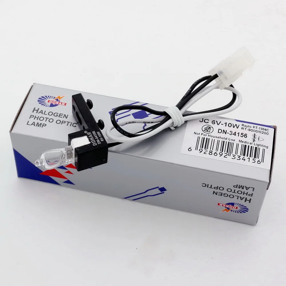 DN-34156 RT-1904C 6V 10W Halogen Light Bulb Rayto RT1904C 6V 10W RT1904 6V10W RT9000 RT-9000 RT-9200 bio Chemistry Analyzer Lamp