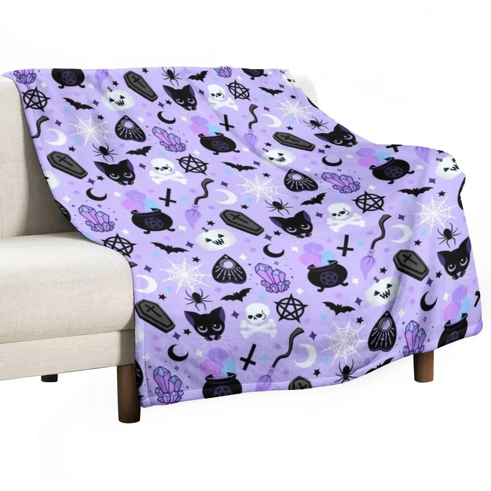 

Cute Witch Throw Blanket Fashion Sofas Dorm Room Essentials wednesday for winter Blankets