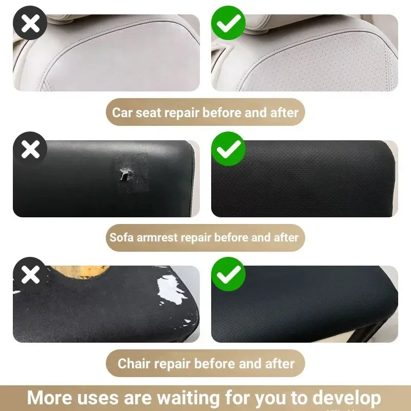 자동차 좌석에 대 한 통기성 천공 된 가죽 수리 PVC 자기 접착제 가죽 소파 자동 인테리어 스티커 패치 보수
