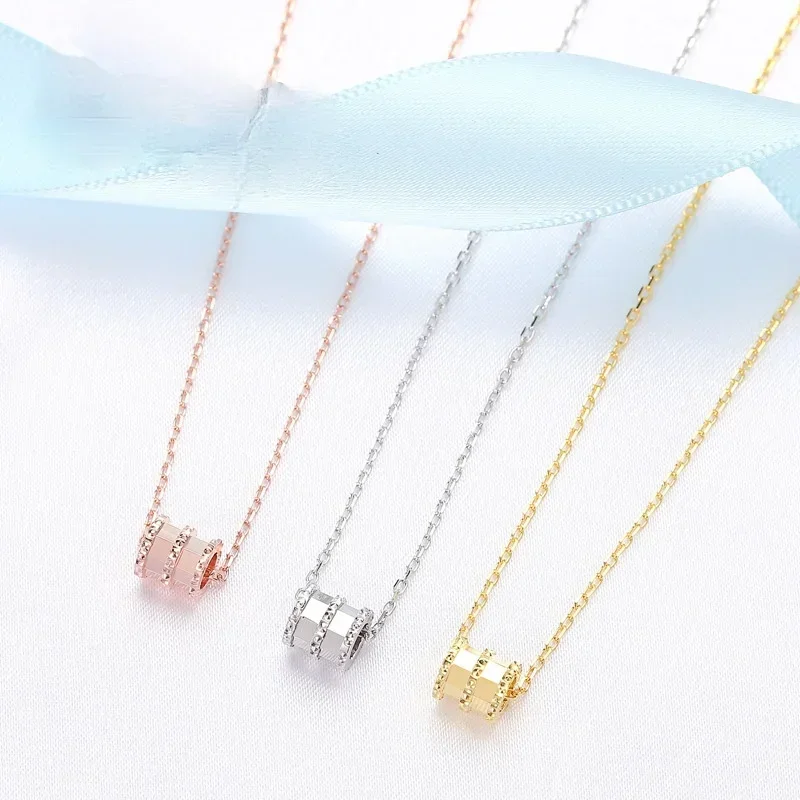 

Женское Ожерелье из чистого серебра с цветком в виде машины с ЧПУ, небольшое ожерелье на талию, характерная цепь